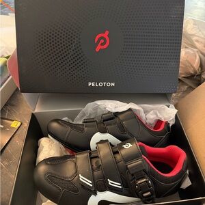 Peloton Black and Red Cycling Shoes